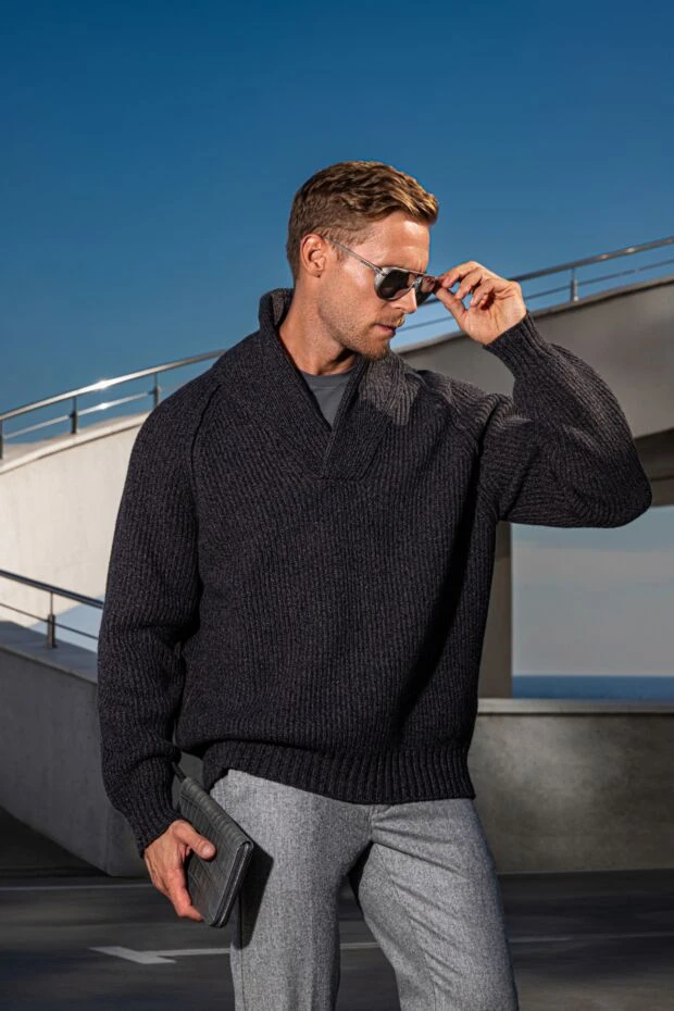 Cesare di Napoli футболка мужская хлопковая с коротким рукавом серая
 175625 - фото 2