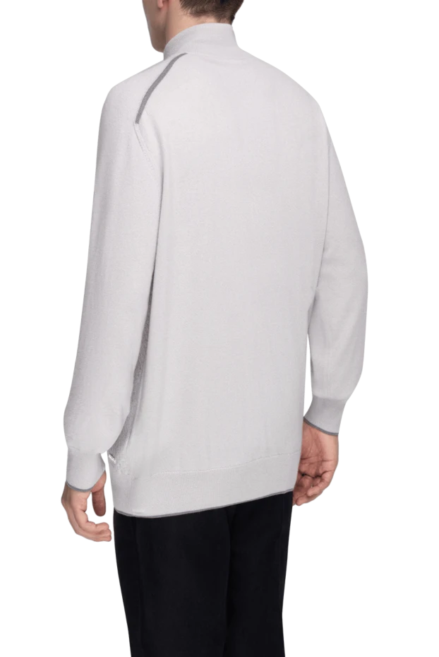 Stefano Ricci джемпер из кашемира и шелка мужской серый 175640 - photo 3