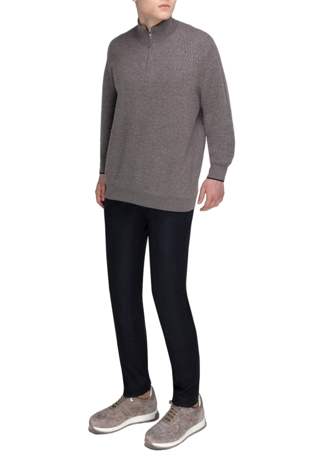 Stefano Ricci  джемпер из кашемира мужской серый 175644 - фото 2