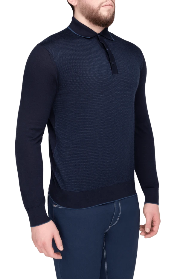 Stefano Ricci поло с длинным рукавом из кашемира и шелка мужское серое 175645 - фото 3