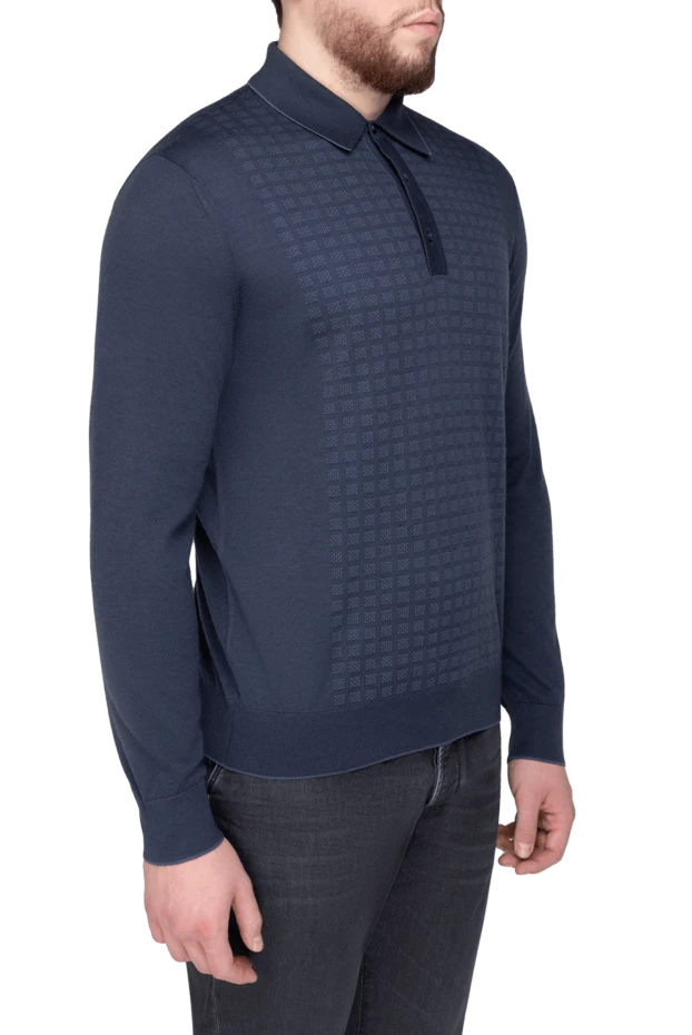 Stefano Ricci поло с длинным рукавом из кашемира и шелка мужское серое 175646 - фото 3