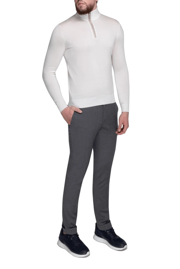 Stefano Ricci тройер шелковый мужской белый 175662 - фото 2