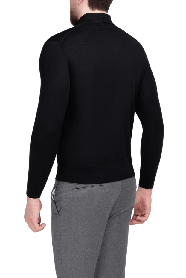 Stefano Ricci поло с длинным рукавом из кашемира и шелка мужское черное с длинным рукавом 175663 - фото 3
