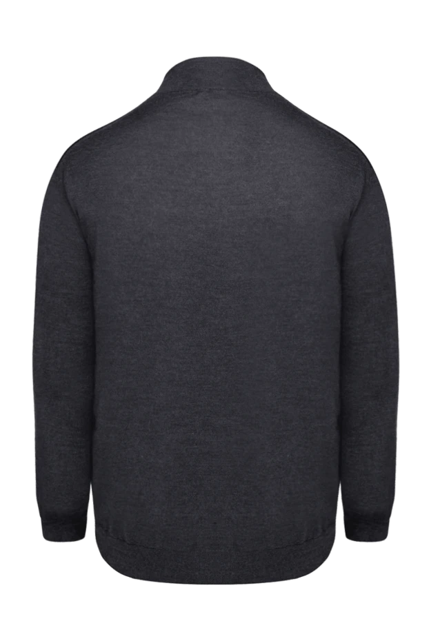 Тройер из кашемира и шелка мужской серый - фото 2