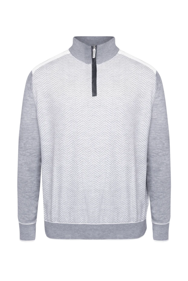 Stefano Ricci тройер из кашемира и шелка мужской серый 175666 - фото 1