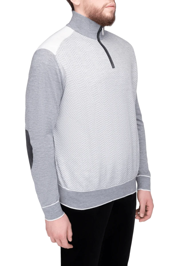 Stefano Ricci тройер из кашемира и шелка мужской серый 175666 - фото 3