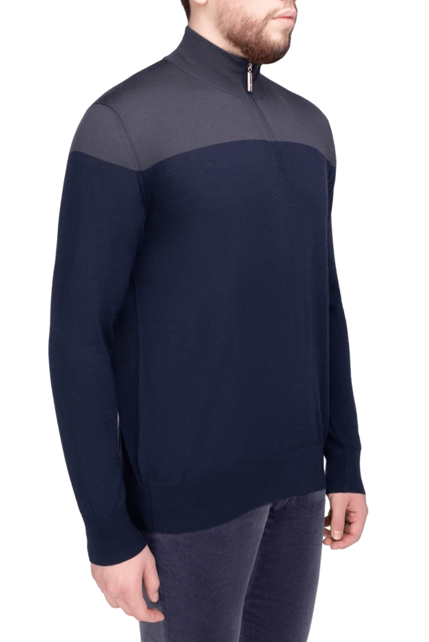 Stefano Ricci тройер из кашемира мужской синий 175668 - фото 3