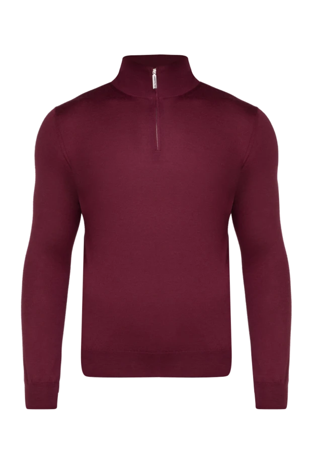 Тройер из кашемира и шелка мужской бордовый - фото 1