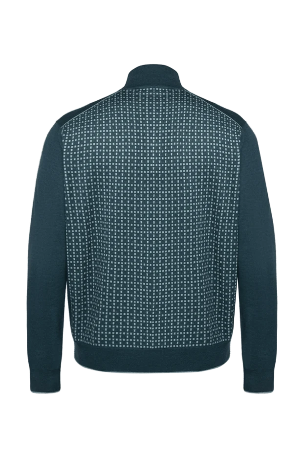 Тройер из кашемира и шелка мужской зеленый - фото 2