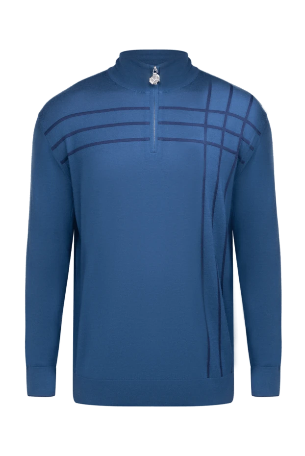 Тройер с абстрактным узором мужской синий на молнии - photo 1