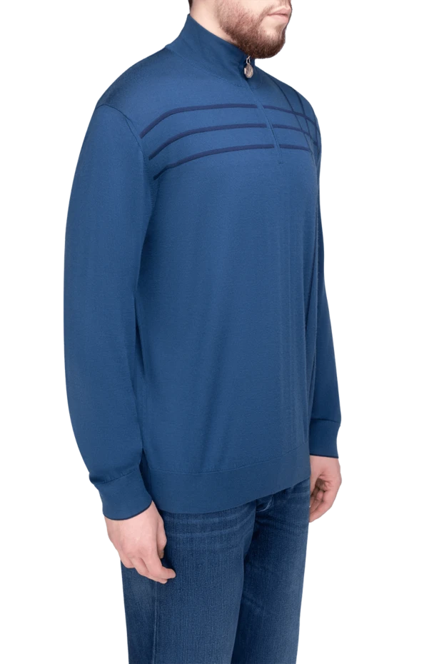 Stefano Ricci тройер с абстрактным узором мужской синий на молнии 175673 - фото 3