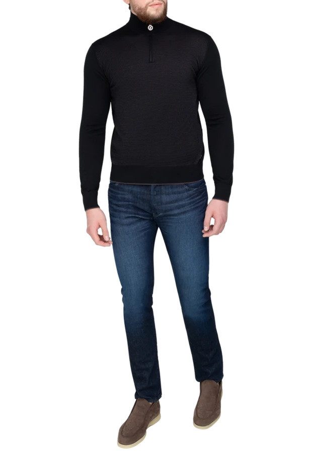 Stefano Ricci тройер из тонкого трикотажа с воротником-стойкой и лаконичным дизайном 175676 - фото 2