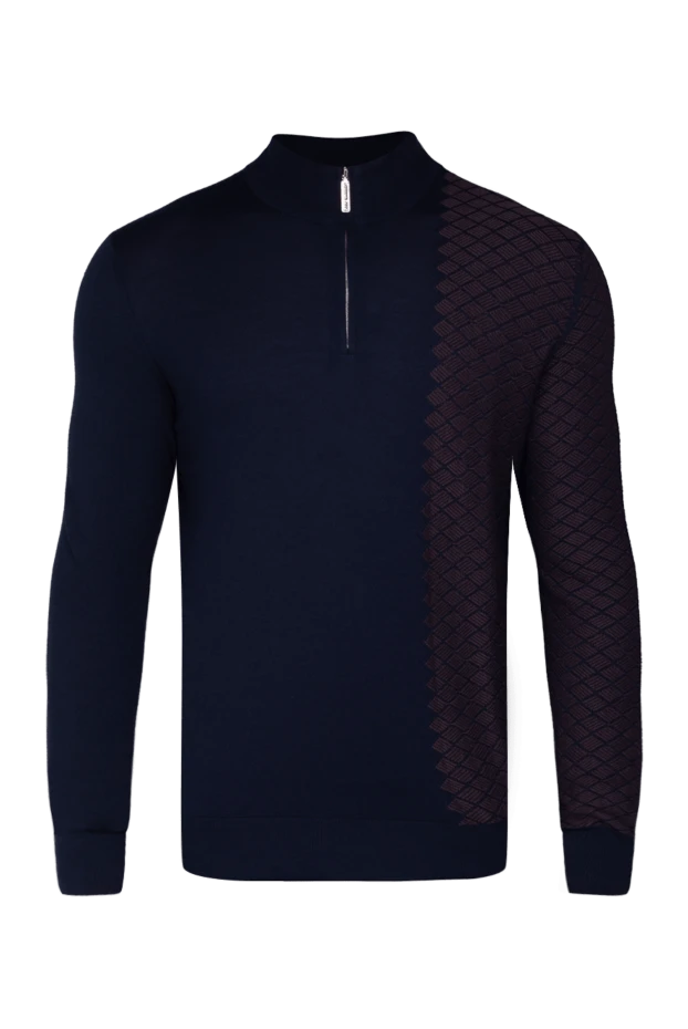 Тройер мужской с геометрическим узором и воротником-стойкой - фото 1