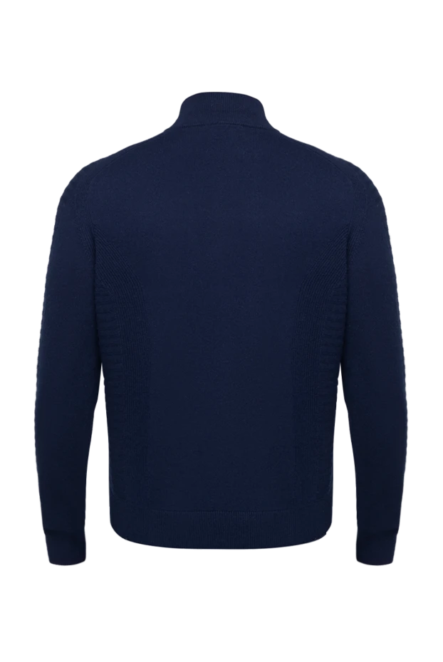 Тройер из мягкого трикотажа темно-синего оттенка с рельефными вставками - photo 2