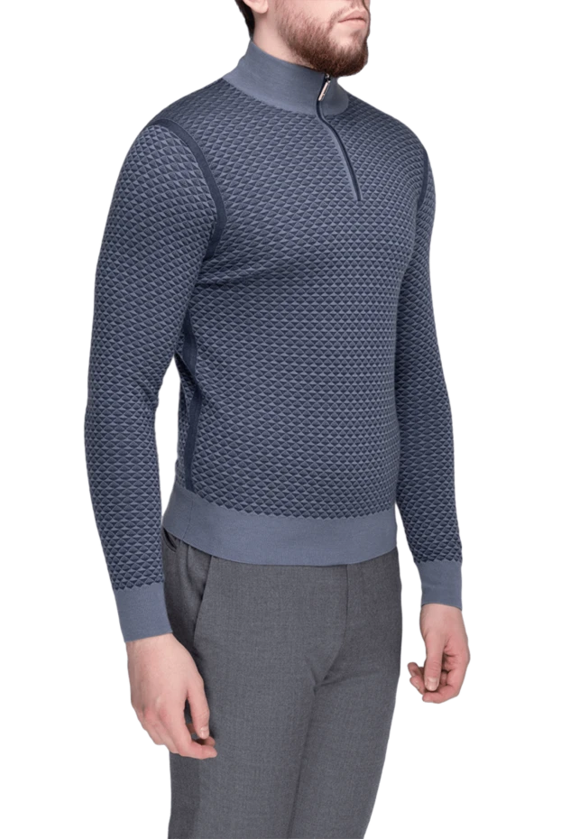 Stefano Ricci тройер из кашемира и шелка мужской серый 175688 - фото 3