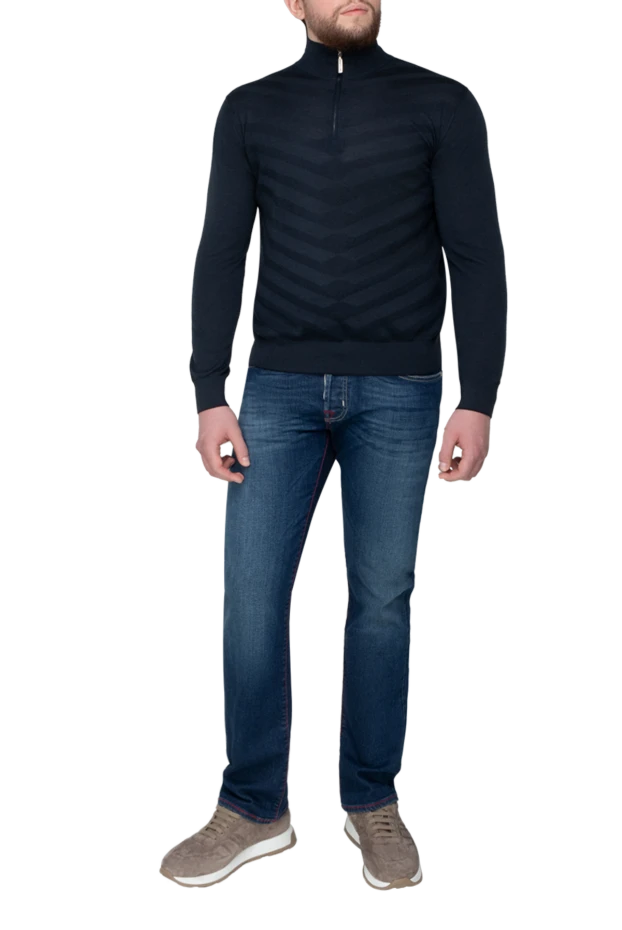 Stefano Ricci тройер из кашемира и шелка мужской серый 175692 - фото 2