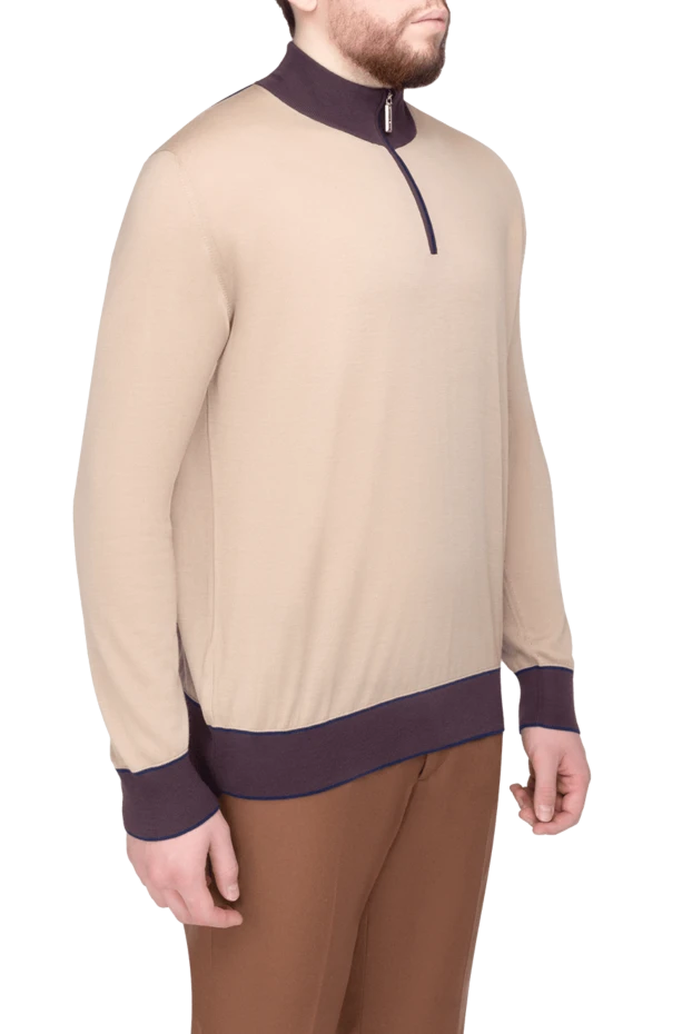 Stefano Ricci тройер из кашемира мужской бежевый 175698 - фото 3