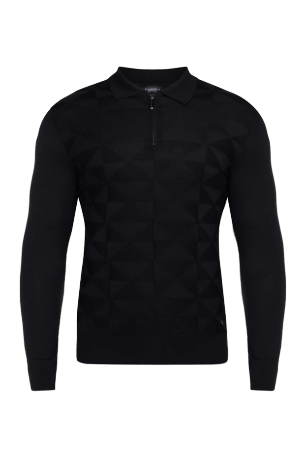 Stefano Ricci ерлерге арналған қара ұзын жең кашемир және жібек поло 175715 - фото 1