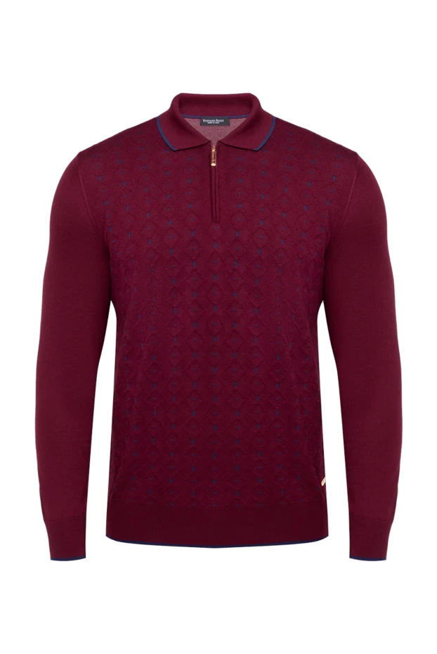 Stefano Ricci ерлерге арналған қызыл ұзын жең кашемир және жібек поло 175719 - фото 1