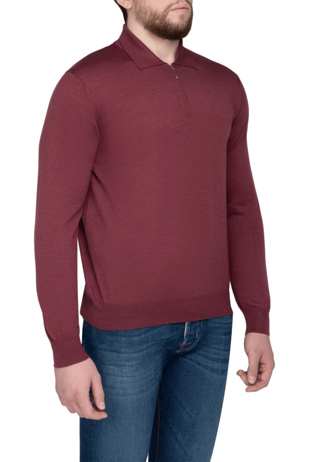 Stefano Ricci ерлерге арналған қоңыр ұзын жең кашемир және жібек поло 175727 - фото 3