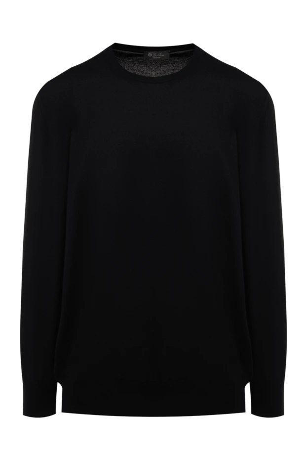 Loro Piana man men's black long sleeve cashmere jumper купить с ценами и фото 175749 - photo 1