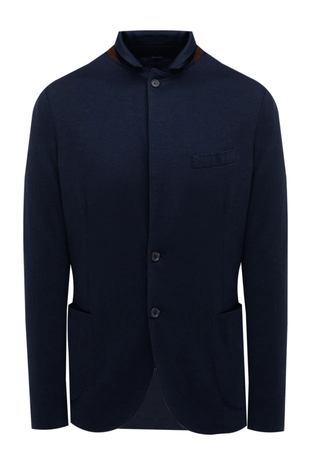 Loro Piana man blue wool and silk jacket for men купить с ценами и фото 175750 - photo 1