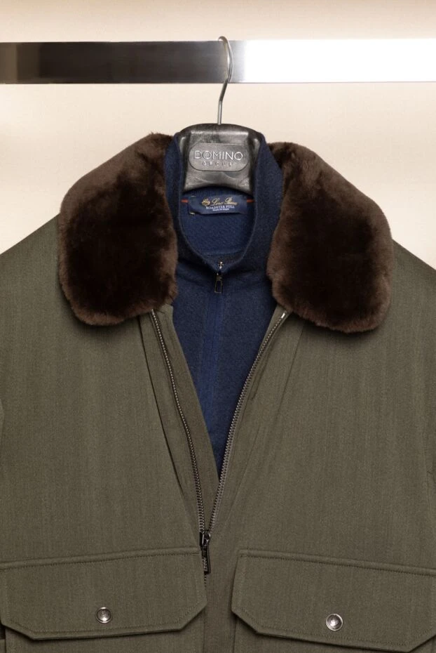 Ерлерге арналған жасыл жүннен жасалған куртка - фото 2