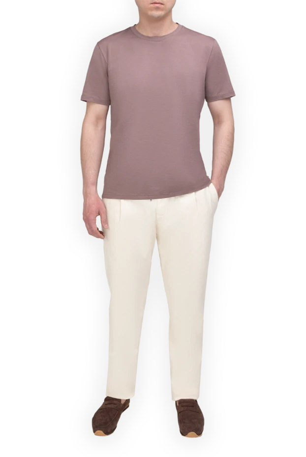 PT01 (Pantaloni Torino) man  men's white trousers купить с ценами и фото 175781 - photo 2