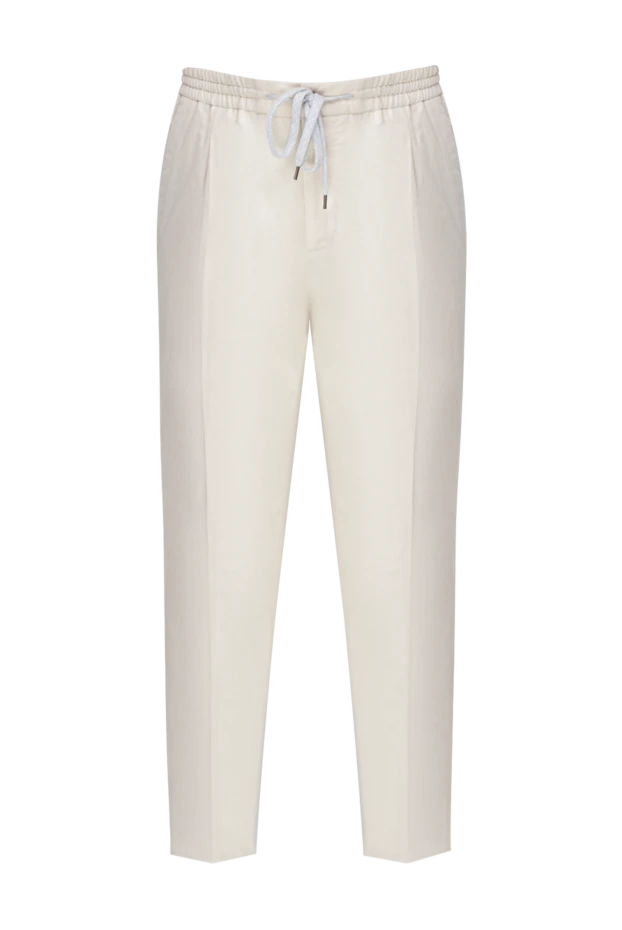 PT01 (Pantaloni Torino) man  men's trousers made of cotton and elastane, white купить с ценами и фото 175785 - photo 1