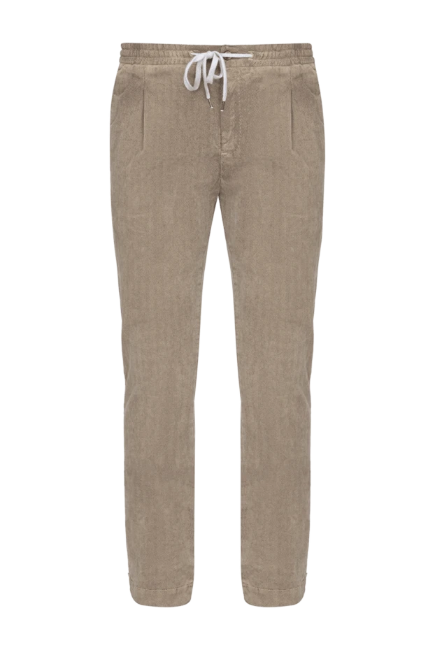 PT01 (Pantaloni Torino) man men's trousers made of cotton and elastane, brown купить с ценами и фото 175787 - photo 1