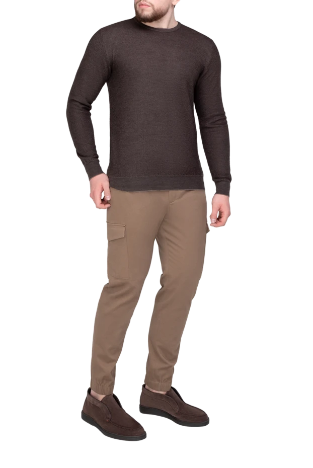 PT01 (Pantaloni Torino) man  men's beige trousers купить с ценами и фото 175792 - photo 2