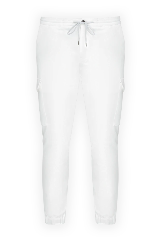 PT01 (Pantaloni Torino) man  men's white cotton trousers купить с ценами и фото 175793 - photo 1