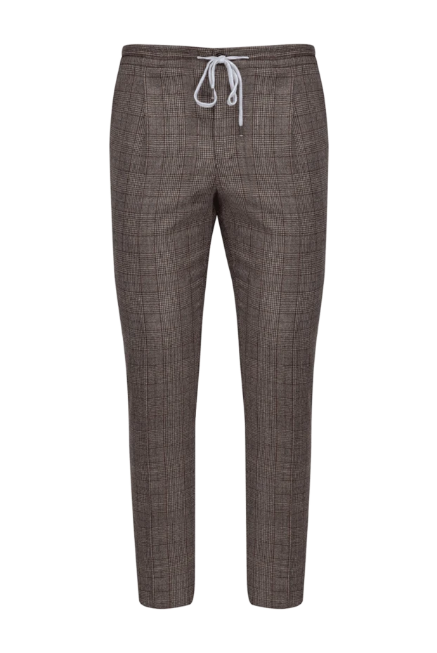 PT01 (Pantaloni Torino) man  men's trousers made of brown wool купить с ценами и фото 175801 - photo 1