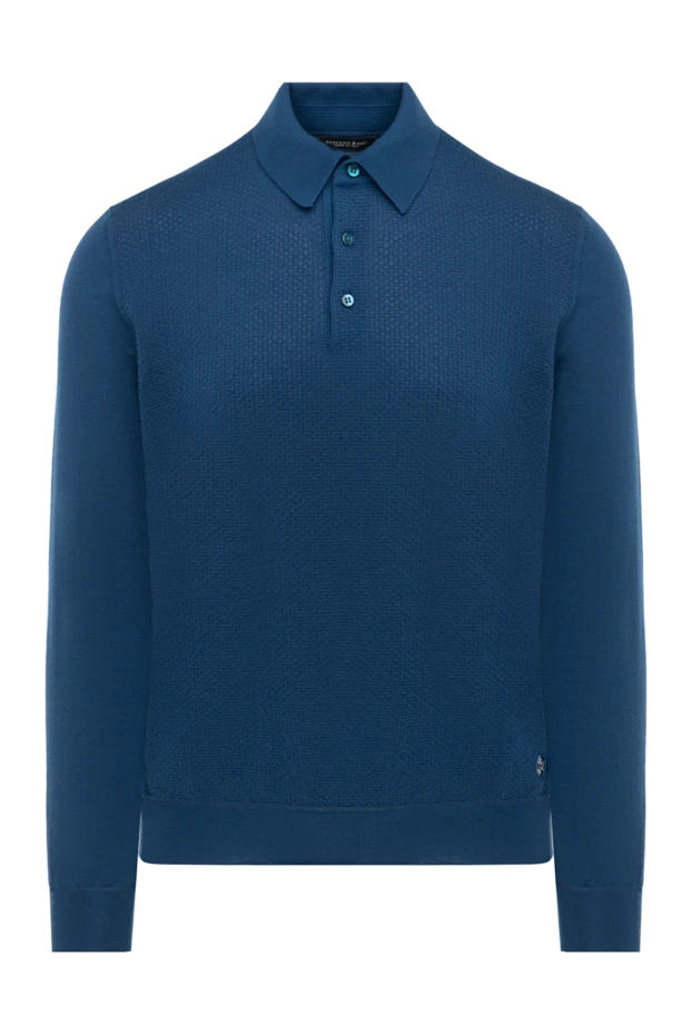 Ұзын жеңді тоқылған поло жейдесі, текстуралы бөлшектері бар - фото 1