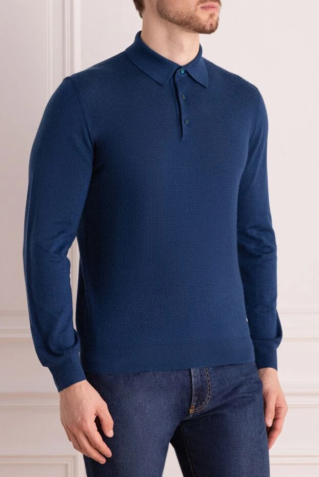 Stefano Ricci ұзын жеңді тоқылған поло жейдесі, текстуралы бөлшектері бар 175819 - фото 3