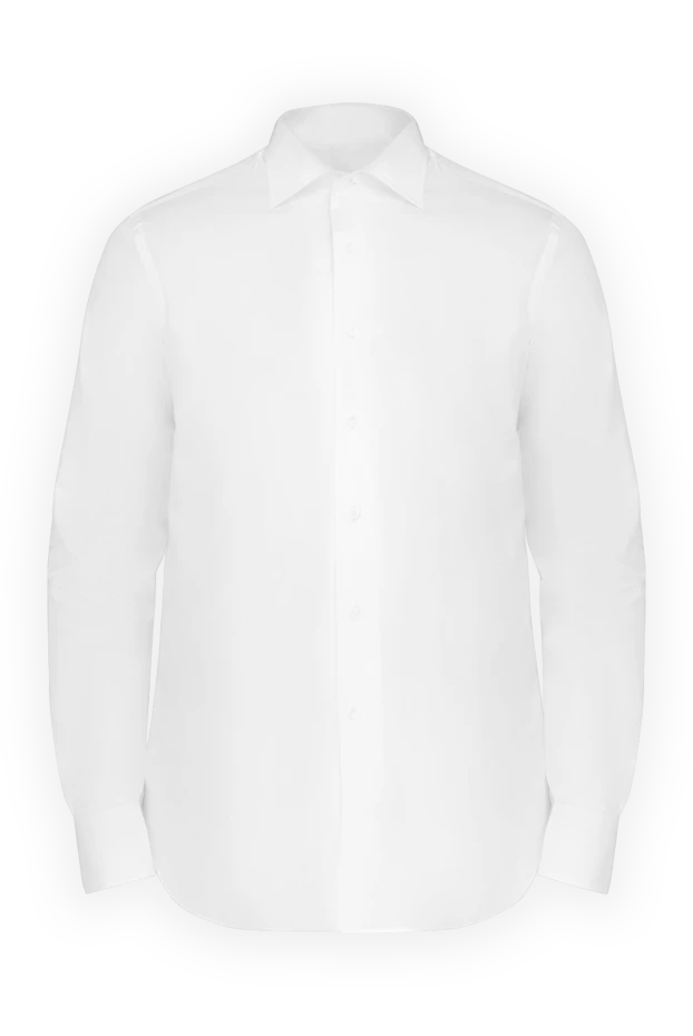 Alessandro Gherardi man  men's shirt made of cotton and polyamide white купить с ценами и фото 175842 - photo 1