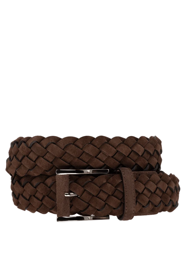 Cesare di Napoli man men's brown suede belt купить с ценами и фото 175847 - photo 1