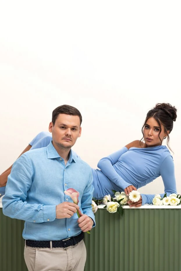 Cesare di Napoli плетёный ремень из замши глубокого синего оттенка
 175849 - фото 2