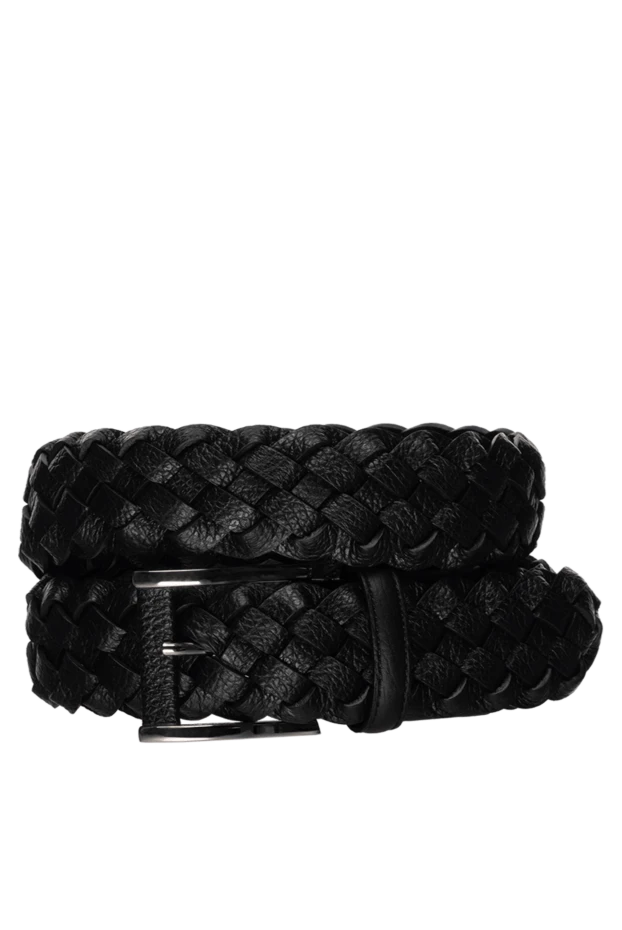 Cesare di Napoli man men's black leather belt купить с ценами и фото 175858 - photo 1