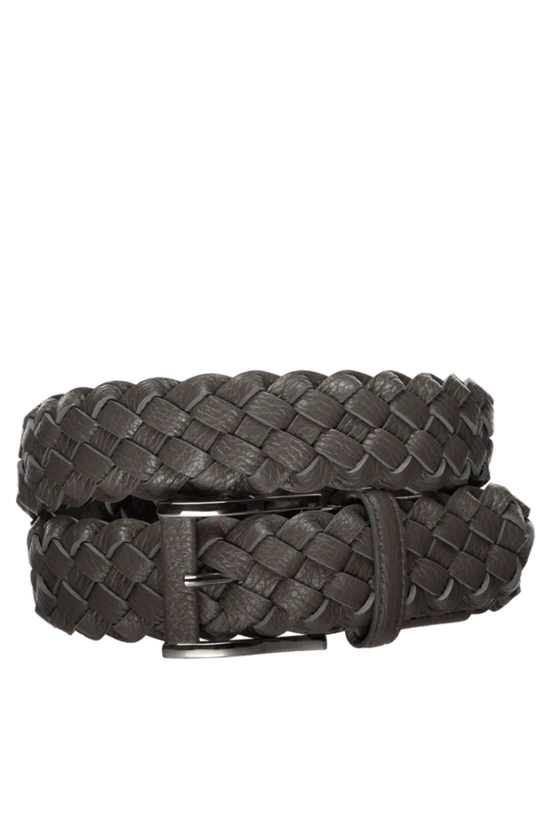 Cesare di Napoli man men's leather belt gray купить с ценами и фото 175872 - photo 1