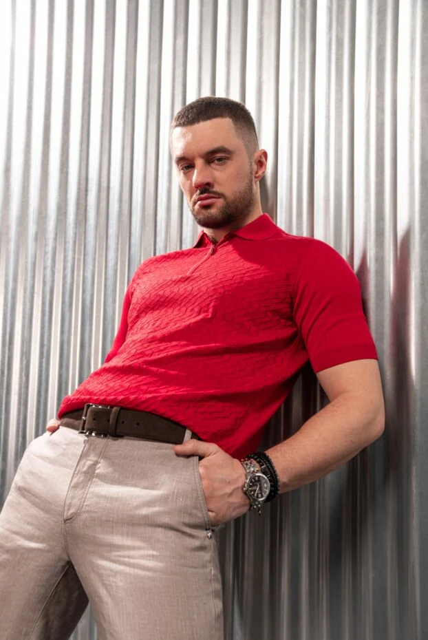 Шоколад түсті классикалық ерлерге арналған күдері белбеуі
 - фото 2