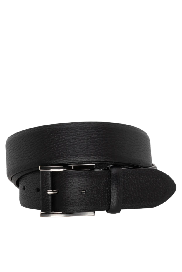 Cesare di Napoli man men's black leather belt купить с ценами и фото 175884 - photo 1