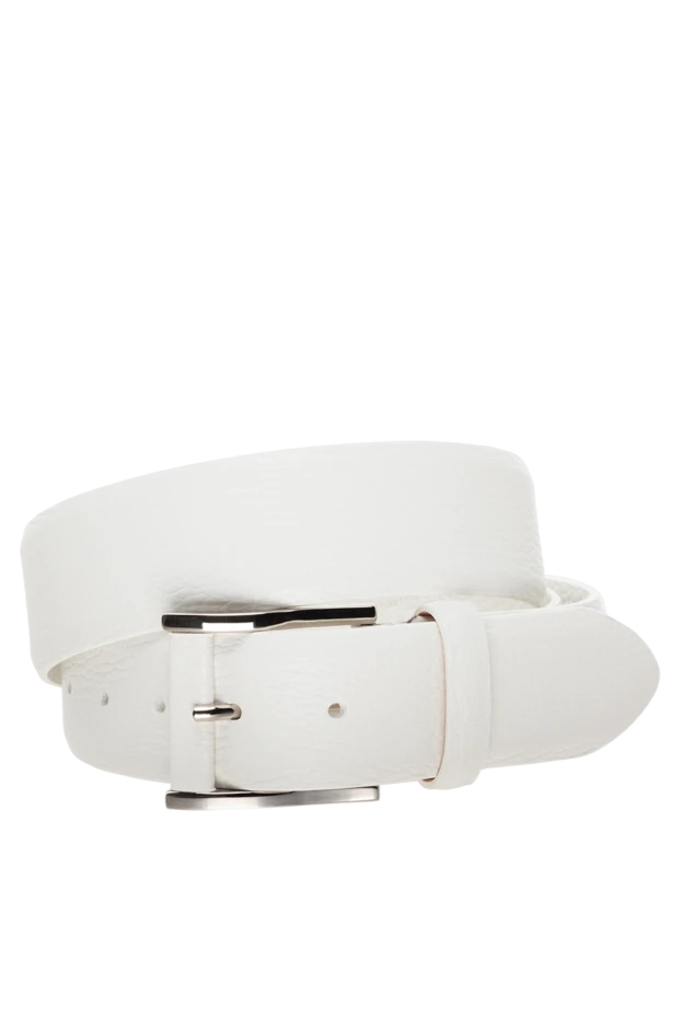 Cesare di Napoli man men's white leather belt купить с ценами и фото 175891 - photo 1