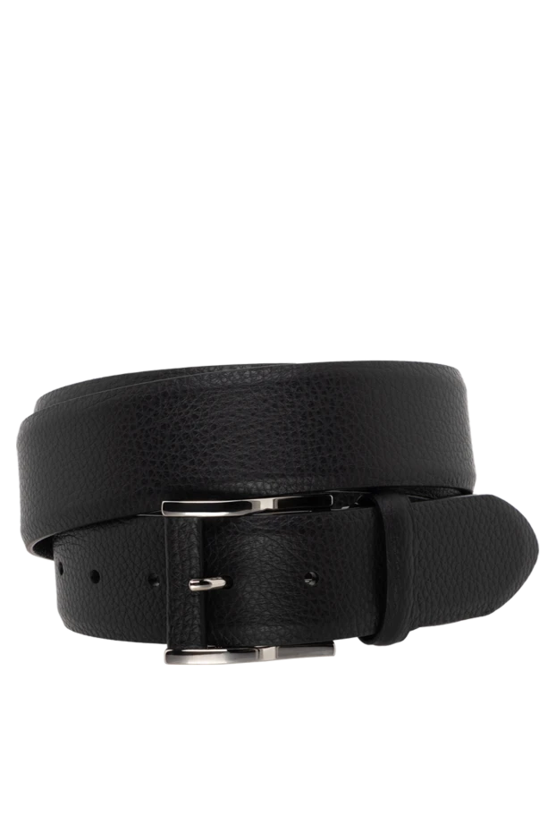 Cesare di Napoli man men's black leather belt купить с ценами и фото 175893 - photo 1