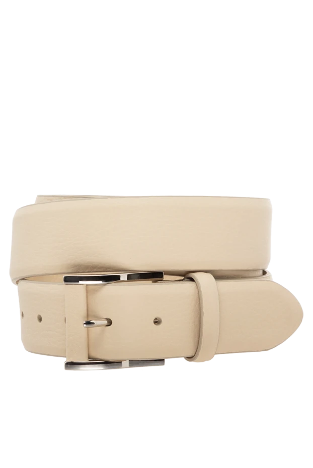 Cesare di Napoli man men's leather belt, beige купить с ценами и фото 175902 - photo 1