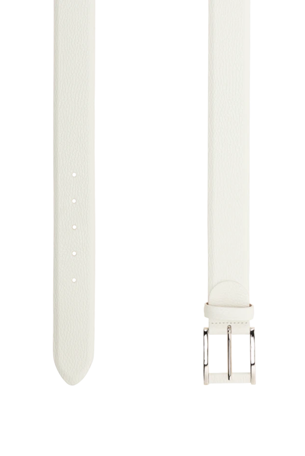 Cesare di Napoli дәнді құрылымы бар ақ былғары белбеу
 175903 - фото 3