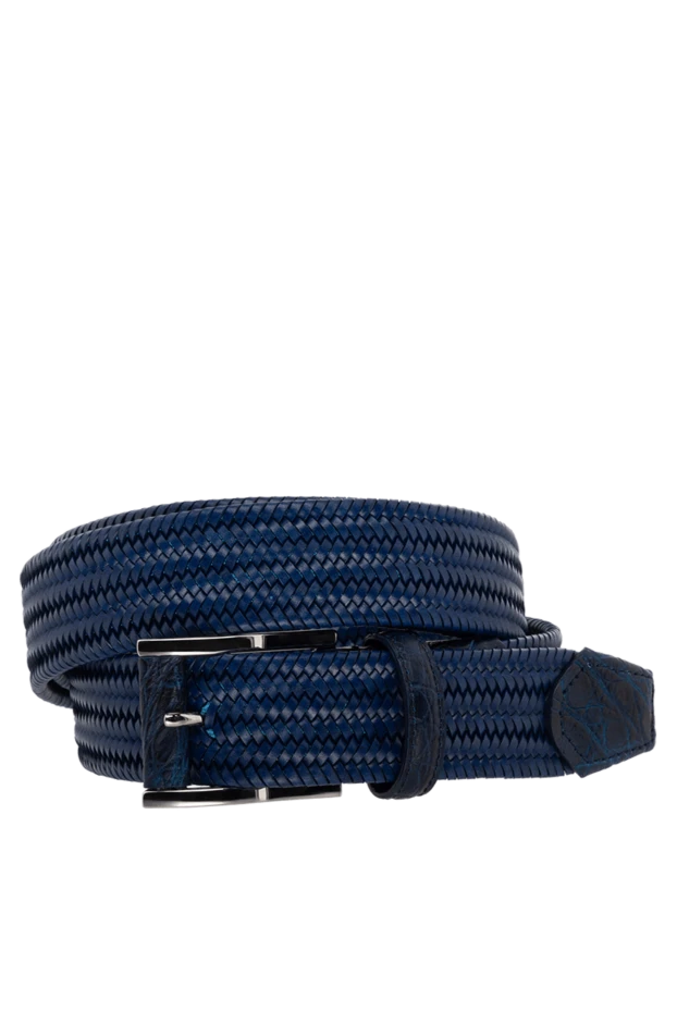 Cesare di Napoli man men's blue leather belt купить с ценами и фото 175905 - photo 1