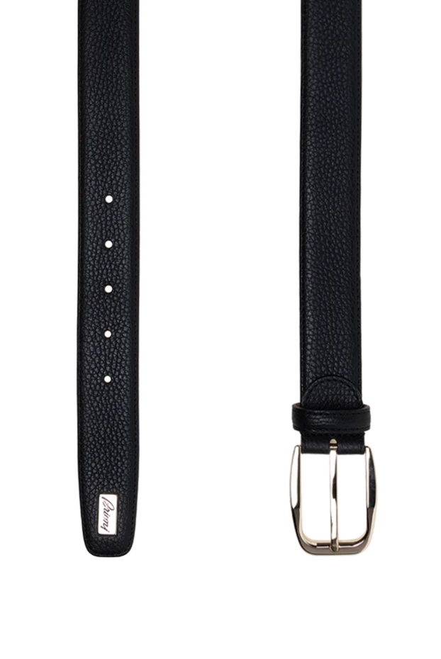 Brioni мужской кожаный ремень чёрный с металлической пластиной
 175910 - фото 3