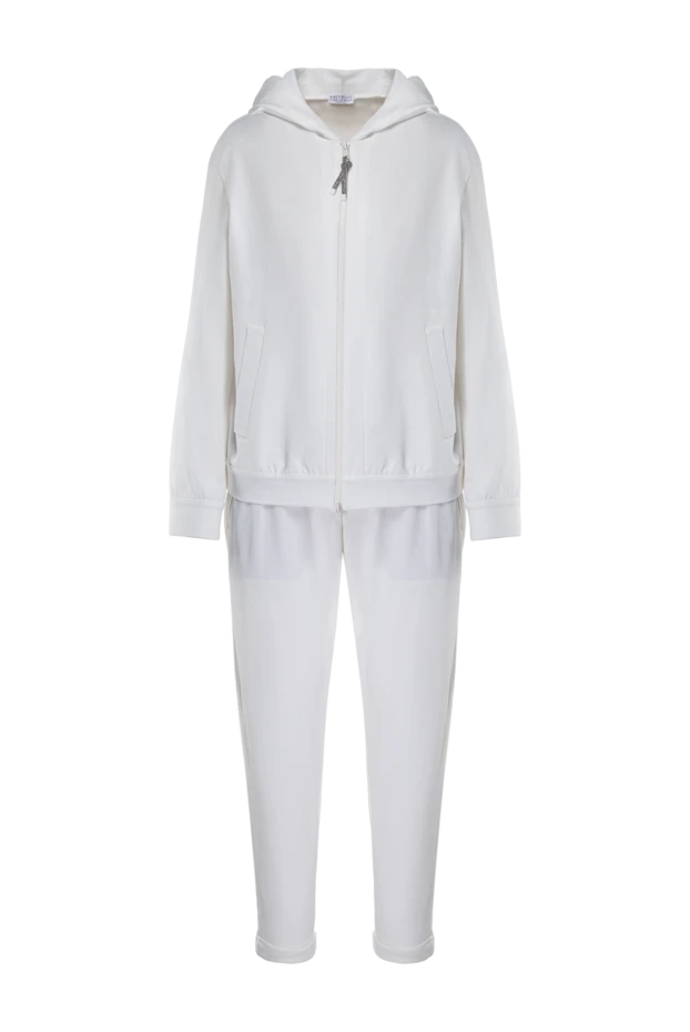 Костюм с худи и укороченными брюками в белом цвете
- фото 1