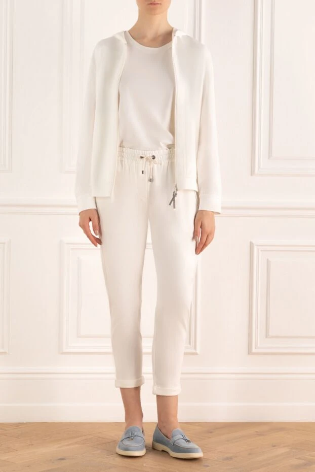 Brunello Cucinelli костюм с худи и укороченными брюками в белом цвете
175915 - фото 2